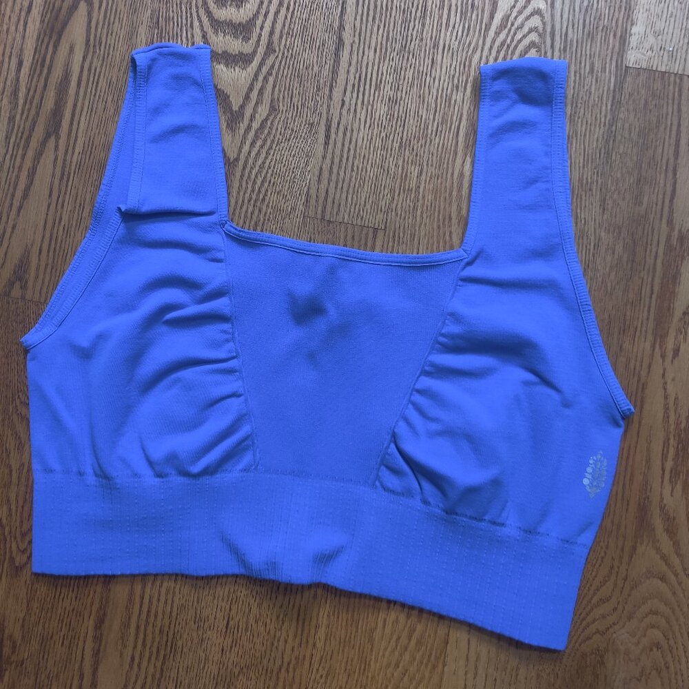 XL 🦄 "bright ocean" blue Free People Good Karma Square Neck Bra